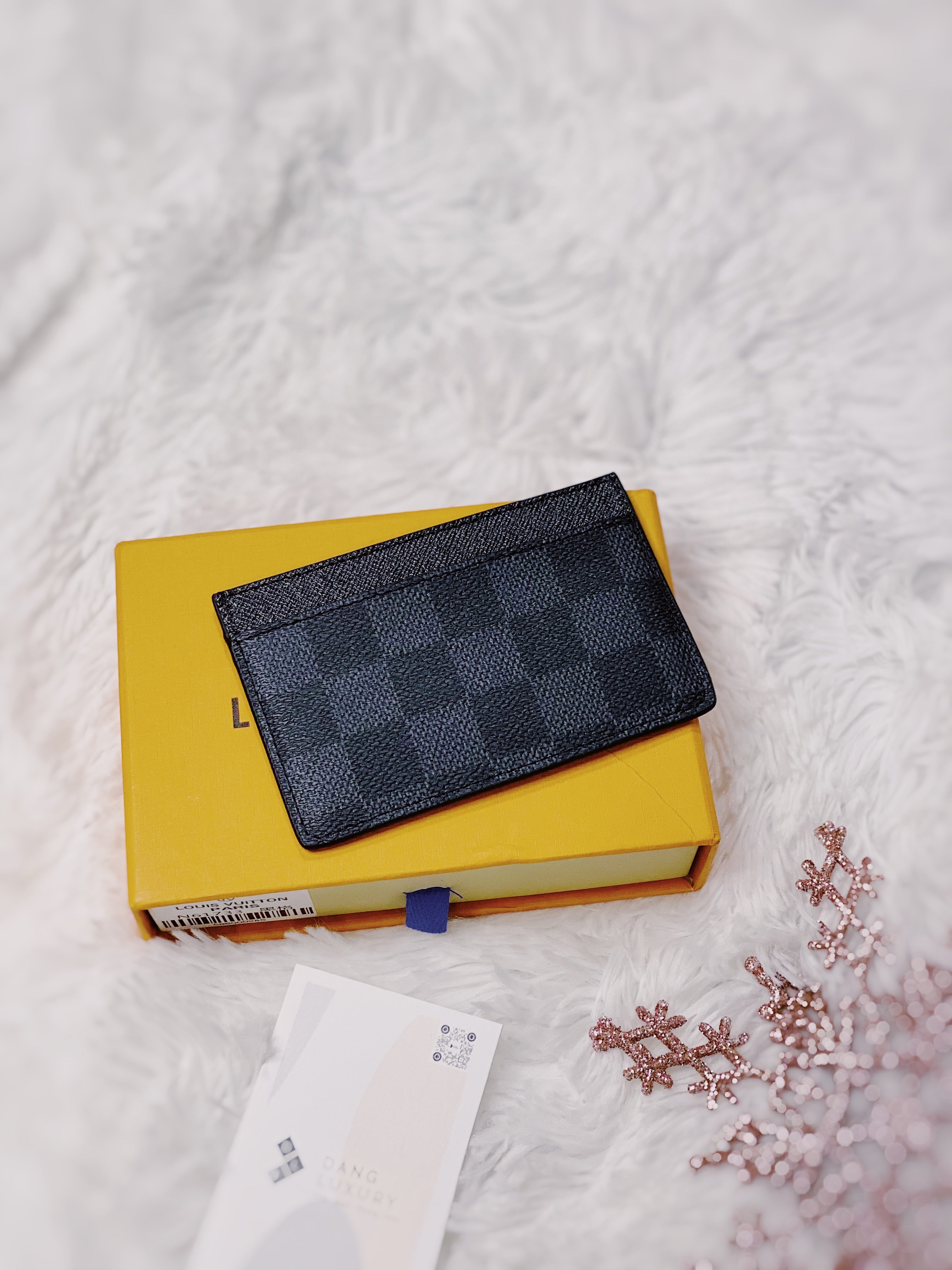 TOP Louis Vuitton LV LV Damier Graphite Canvas Card Holder