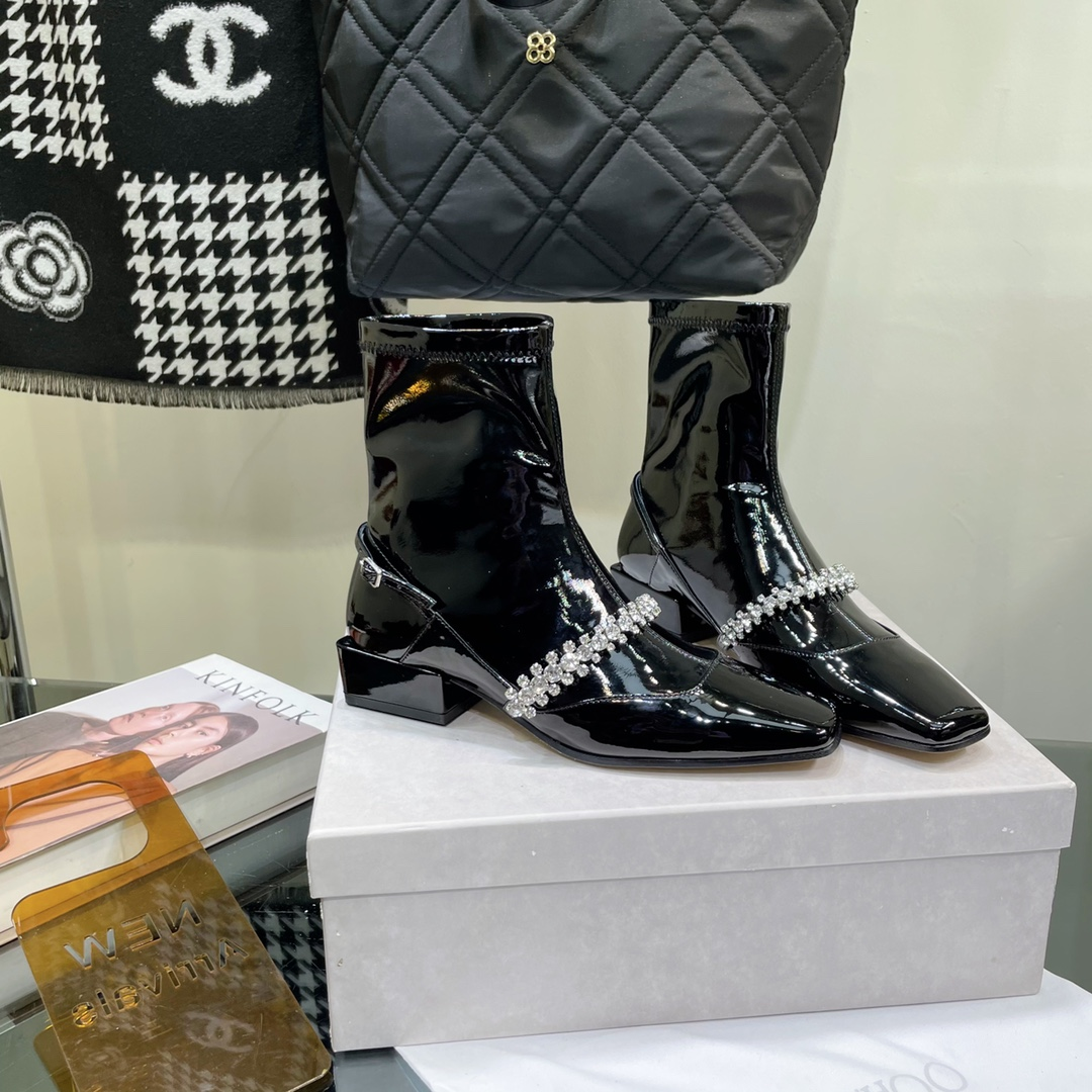 Jimmy Choo Simple High-powered Ankle Boots Slide Sandal (Replica)