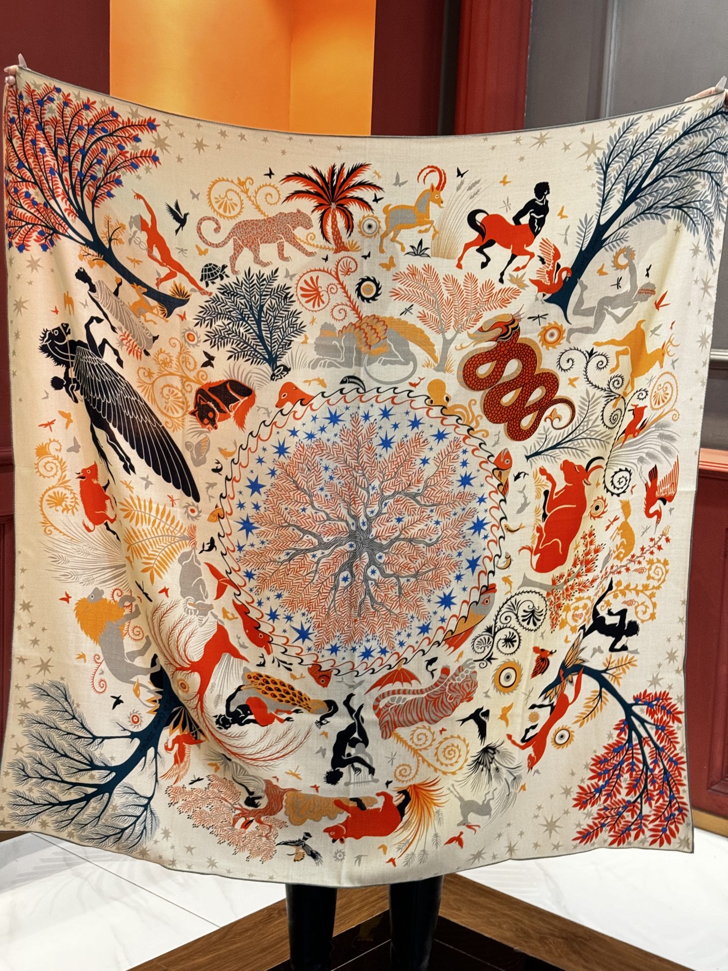 TOP HERMES 70% Cashmere + 30% Silk Scarf 140x140 cm - 6 Colors