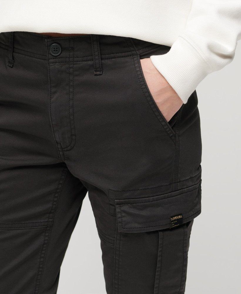 Mid Rise Slim Cargo | Black