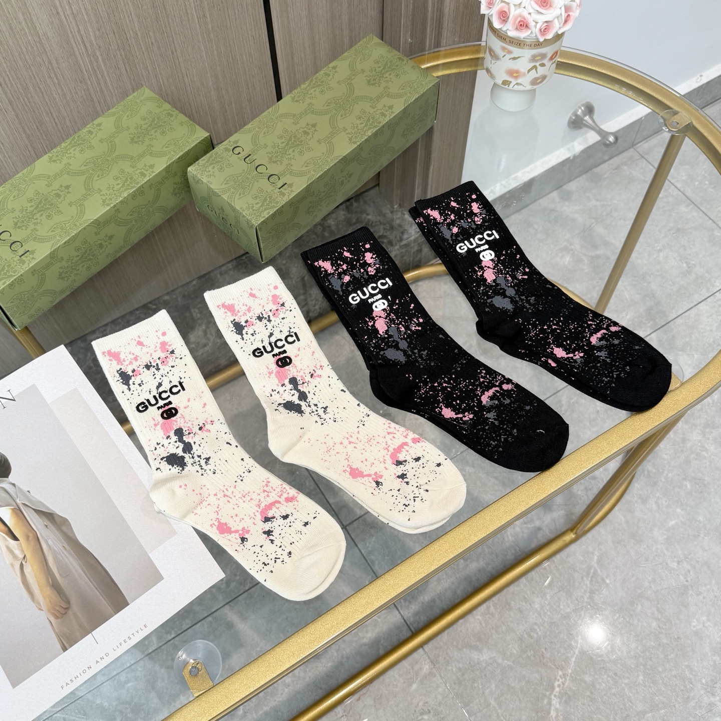 TOP GUCCI Socks - 4 Pieces as a Set