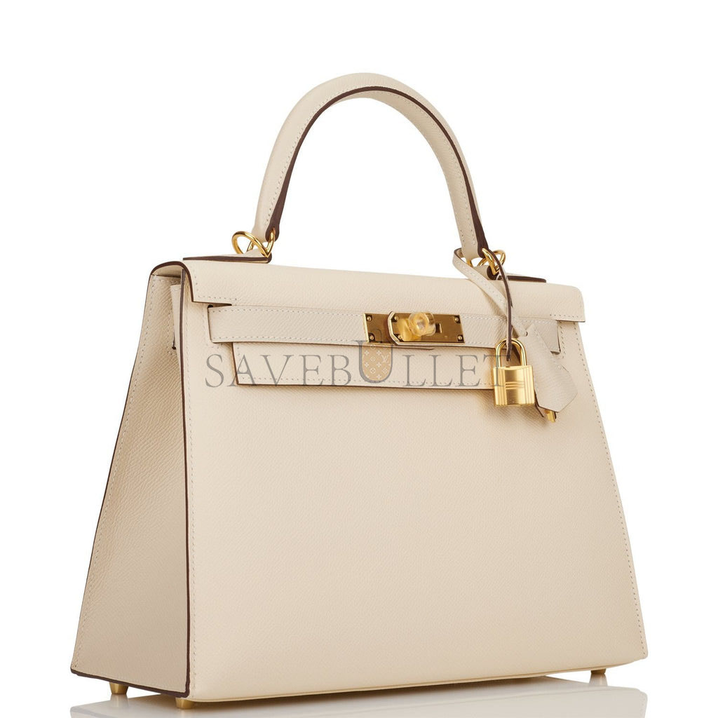 HERMES KELLY 28 SELLIER EPSOM GOLD HARDWARE (28*22*10cm)