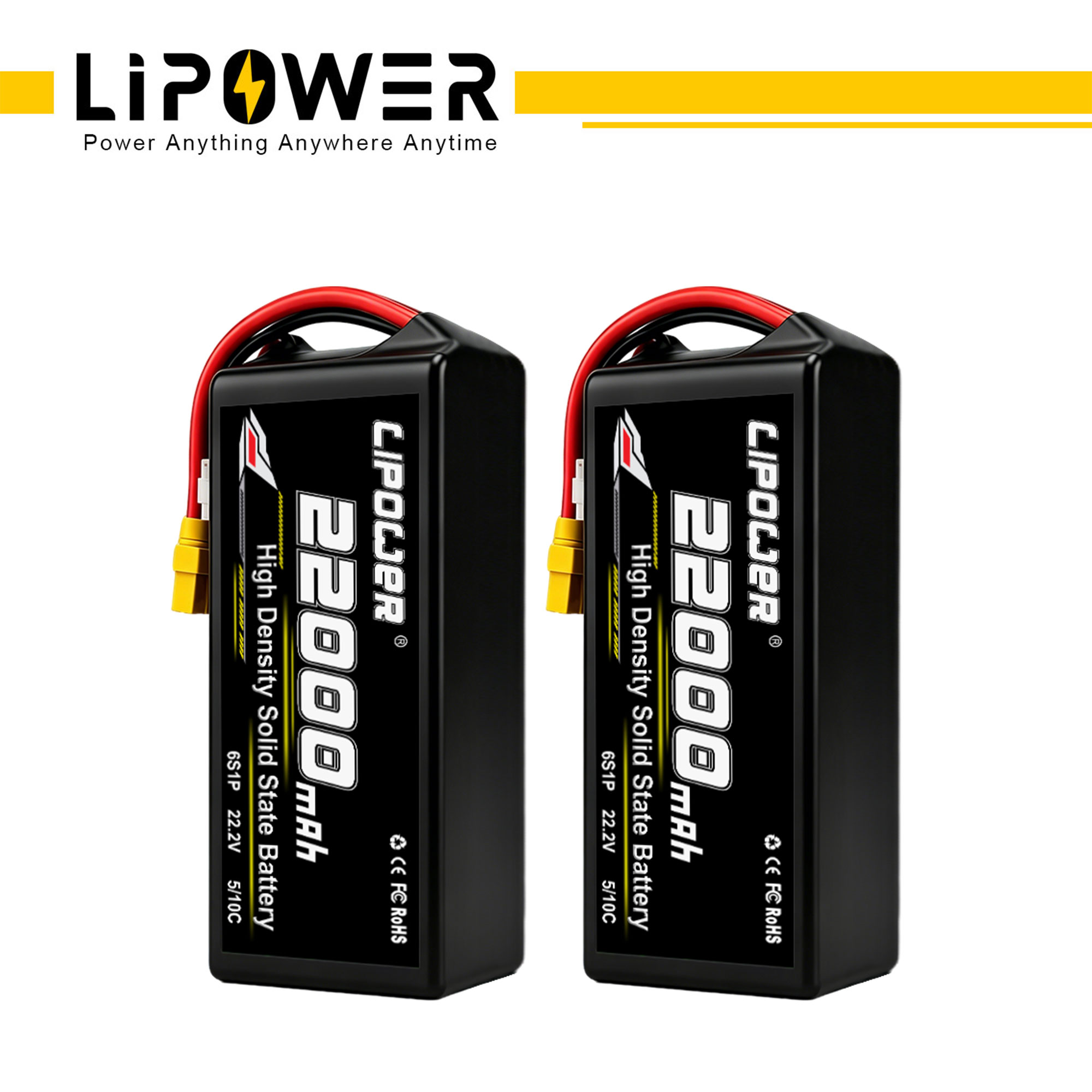 22Ah 10C 22.2V 6S High Energy Density Semi Solid State UAV Battery - lipowbattery