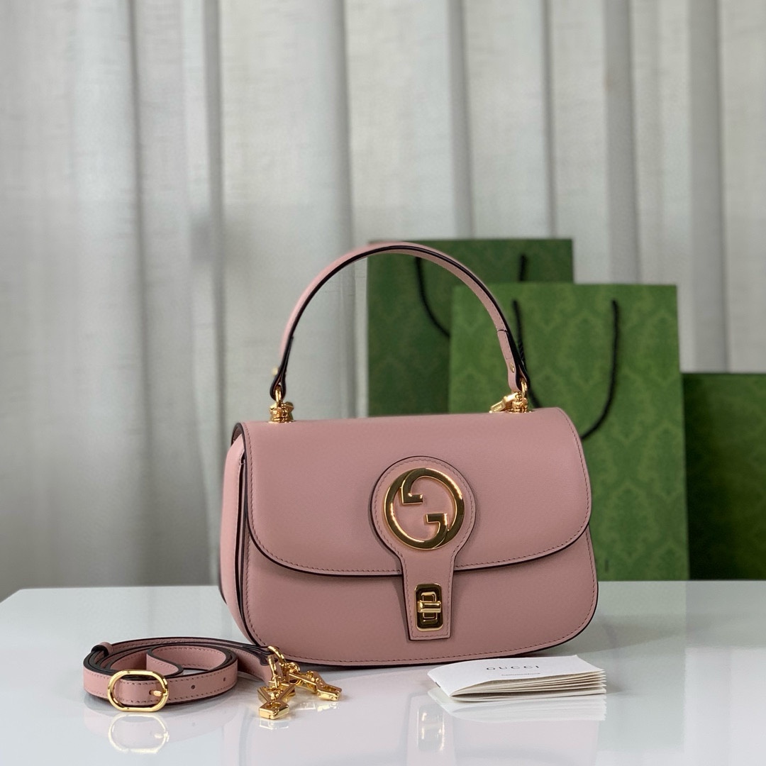 TOP GUCCI Blondie Series Circular Mutual Buckle Handbags 23X15X11cm - 4 Colors - GHW