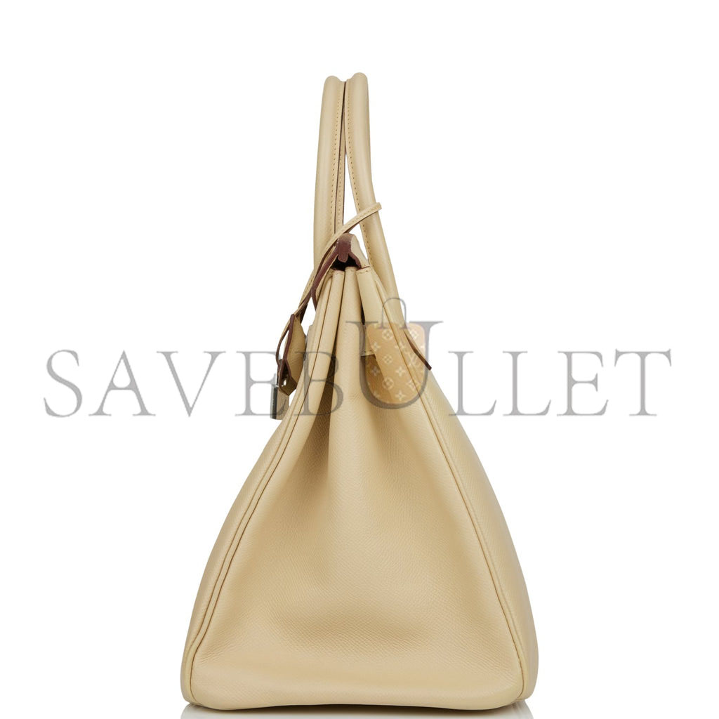 HERMES BIRKIN 35 EPSOM PALLADIUM HARDWARE (35*25*18cm)