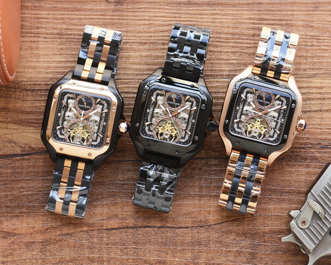 TOP Cartier Men's Watch Stainless Steel Strap  Watch - 3 Colors