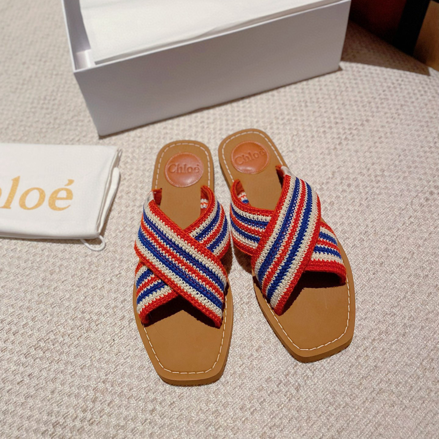 Chloe Woody Polyester Goes With Everything Shoes Sandal (Replica)