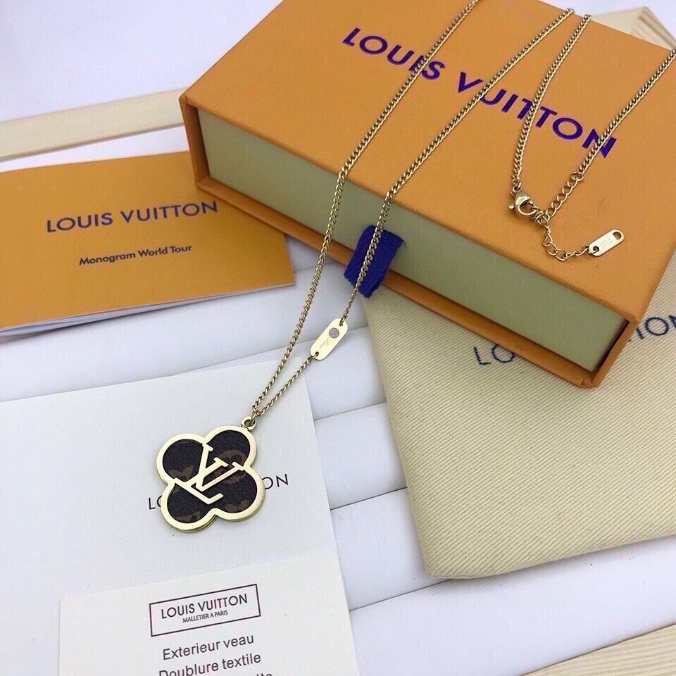 TOP Louis Vuitton LV Necklace - Gold