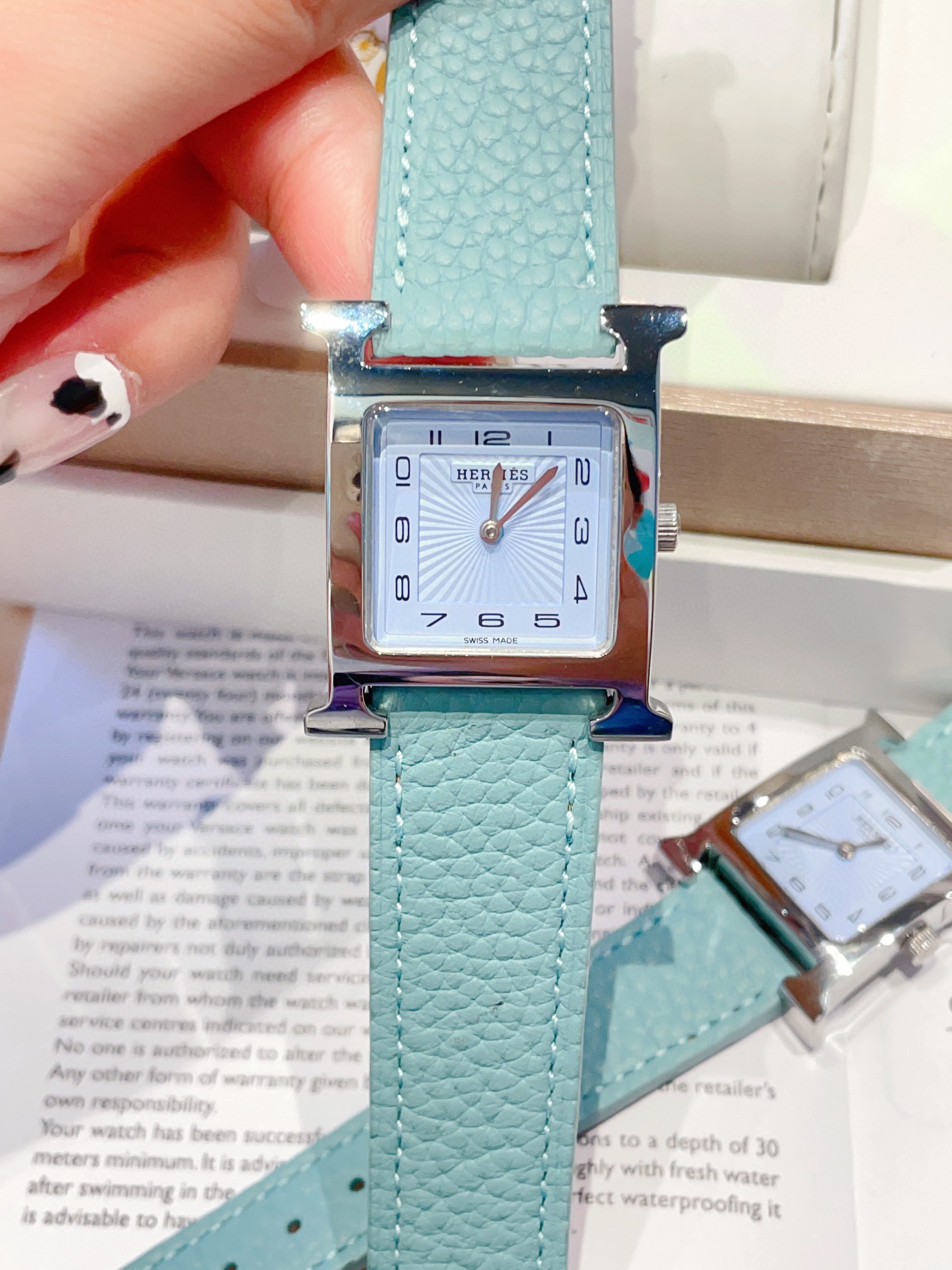 TOP HERMES Heure H Watch 21/26mm - Blue