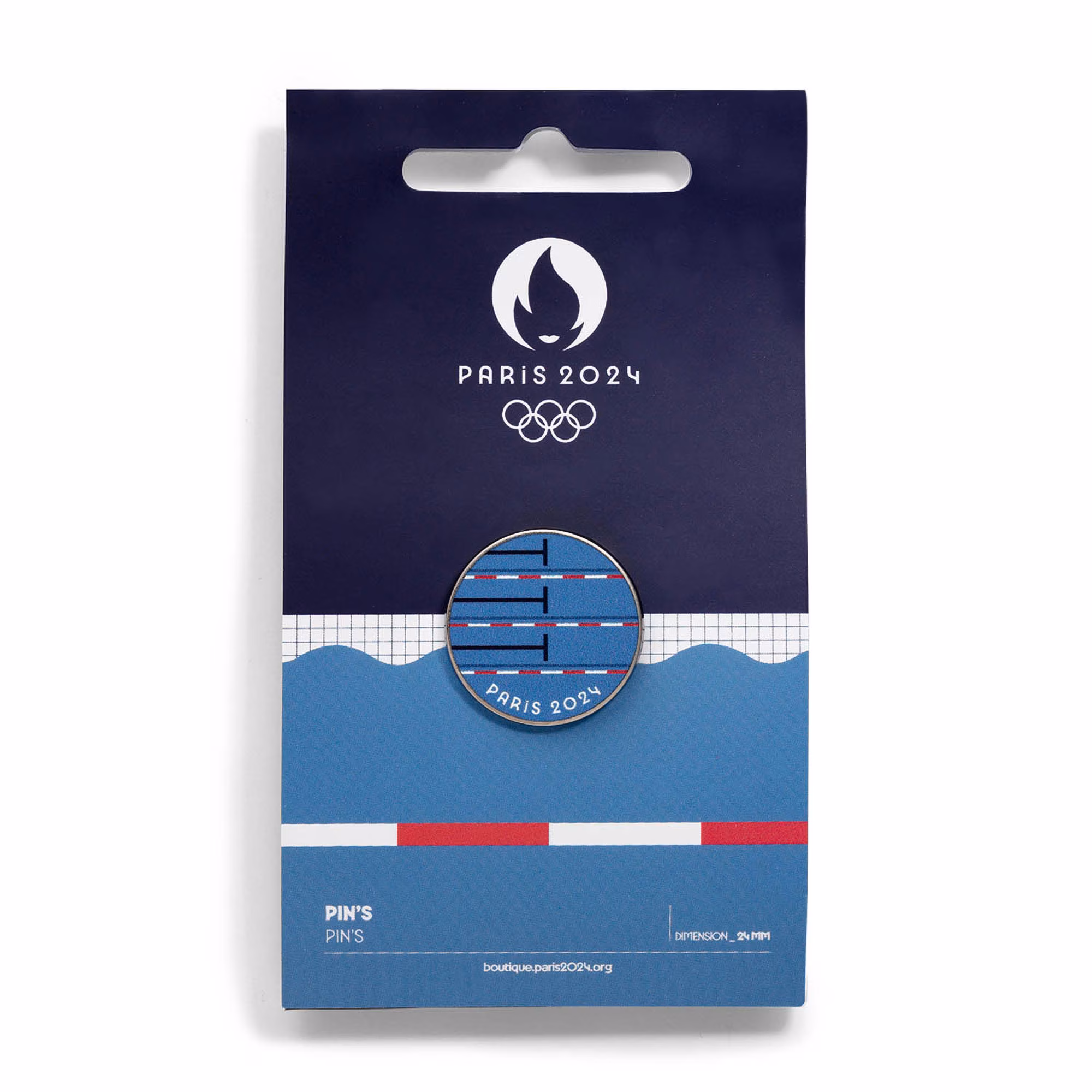 Paris 2024 Olympics Swimming Pin Badge