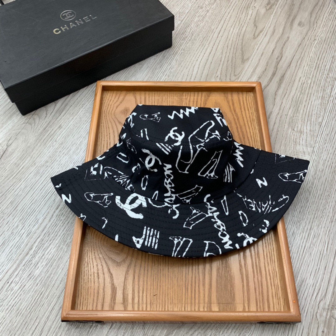 Chanel Printed Fisherman's Hat  Sunhat （Replica）