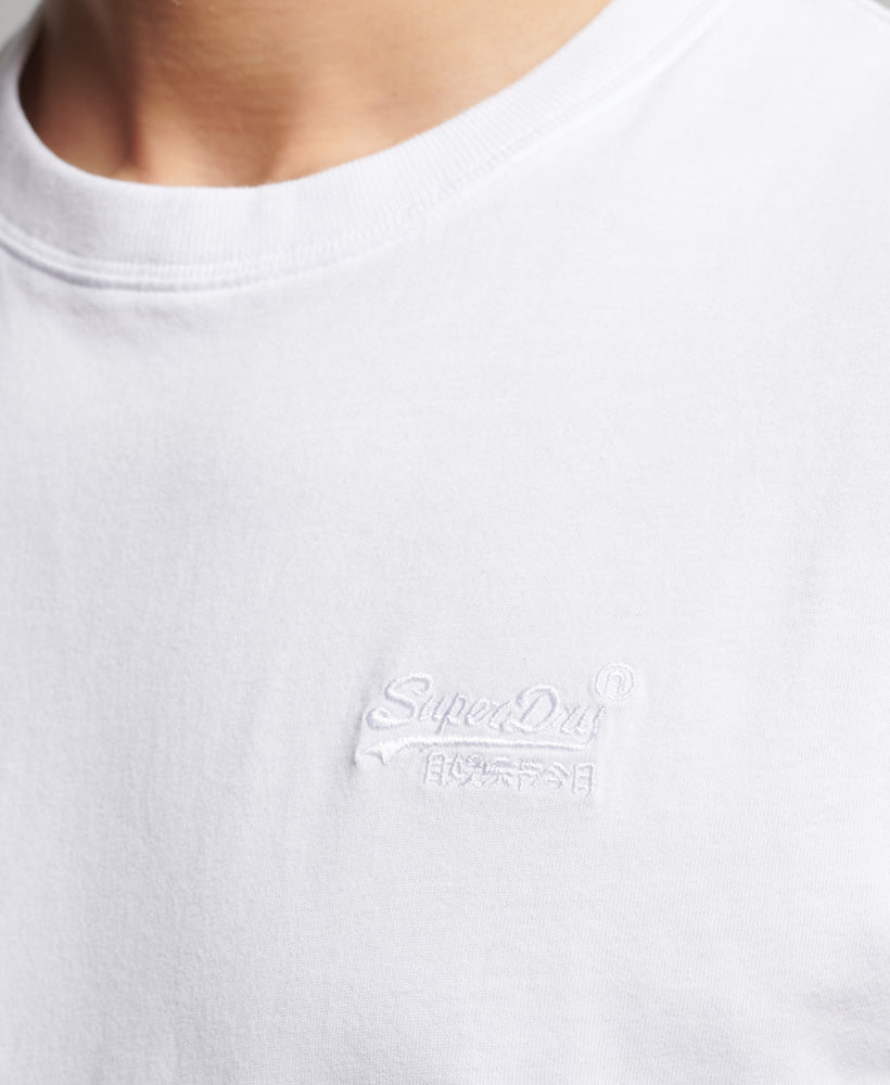 Organic Cotton Vintage Logo Embroidered Top | Optic