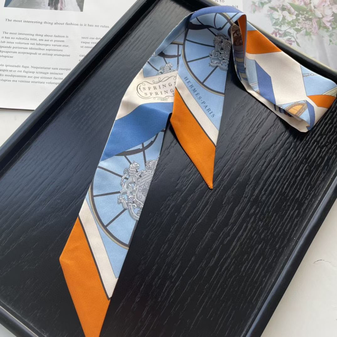 TOP HERMES Twilly Springs Springs Twilly 86 x 5 cm - Four Colours