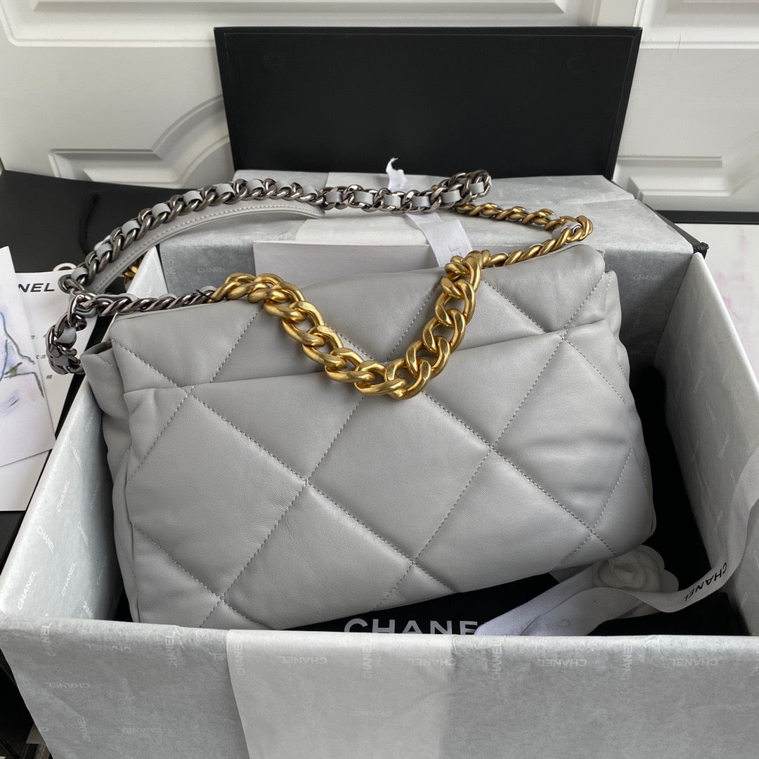 TOP CHANEL 19 bag 30CM - Grey