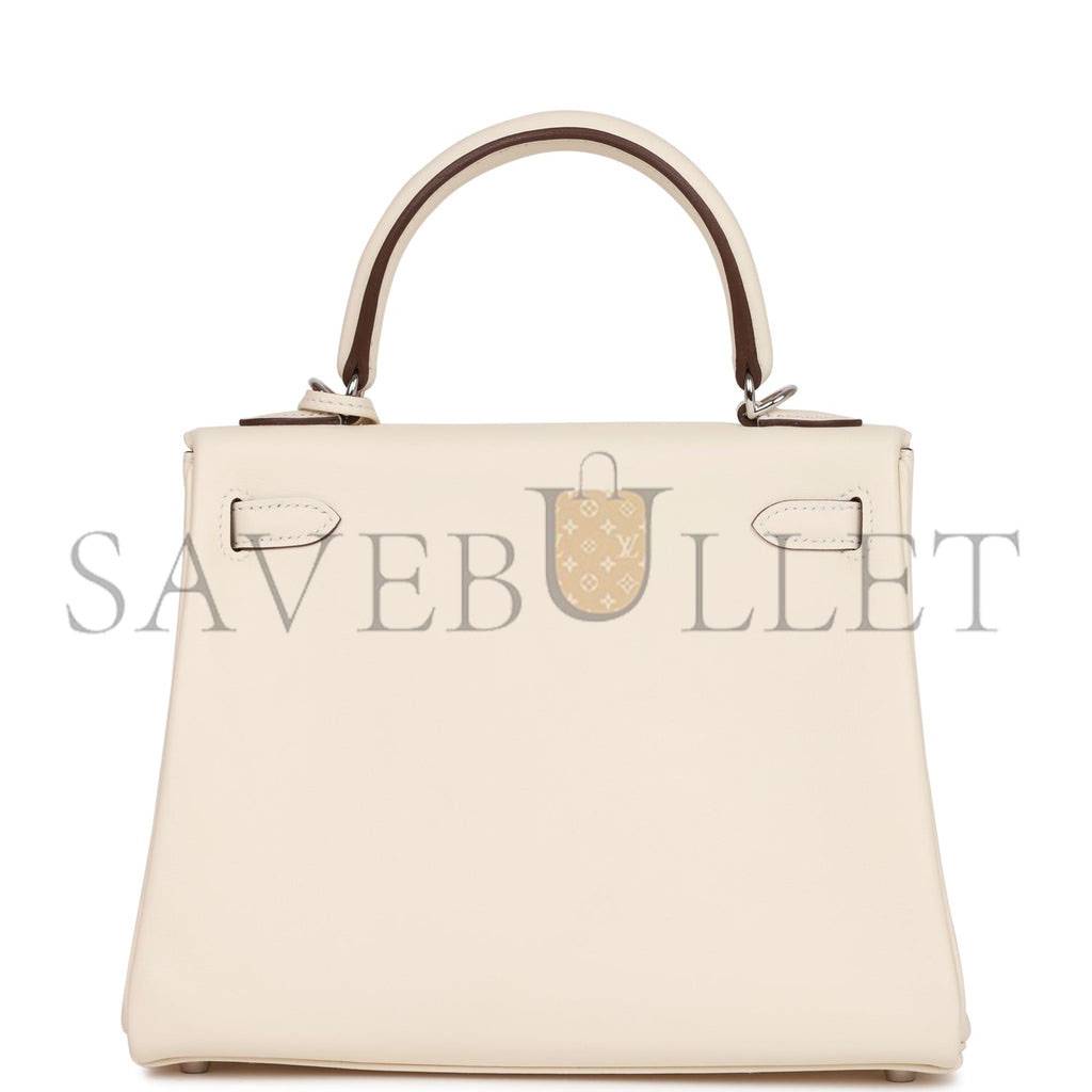HERMES KELLY 25 SWIFT PALLADIUM HARDWARE (25*17*7cm)