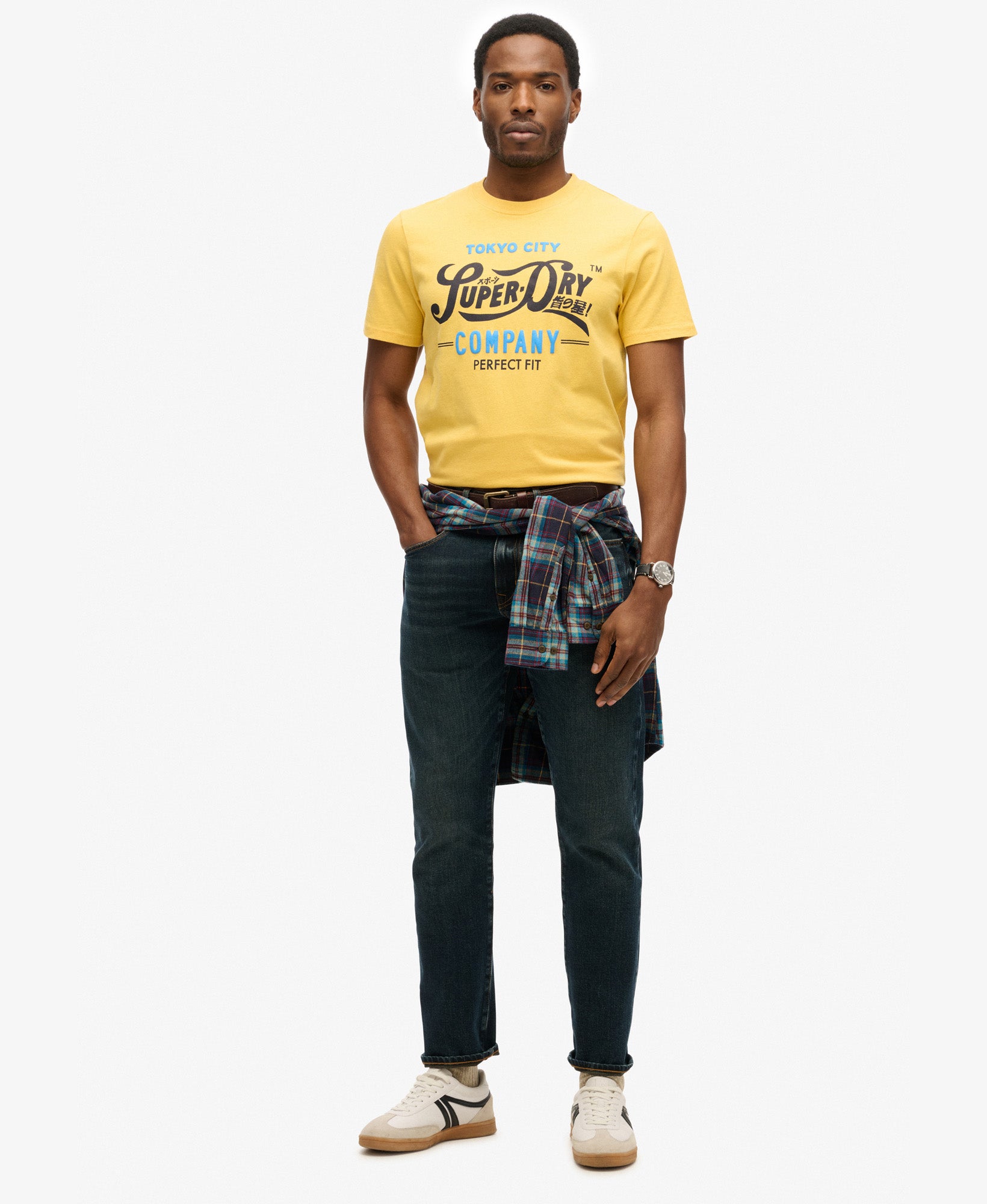 Perfect Fit Script Tee | Pigment Yellow