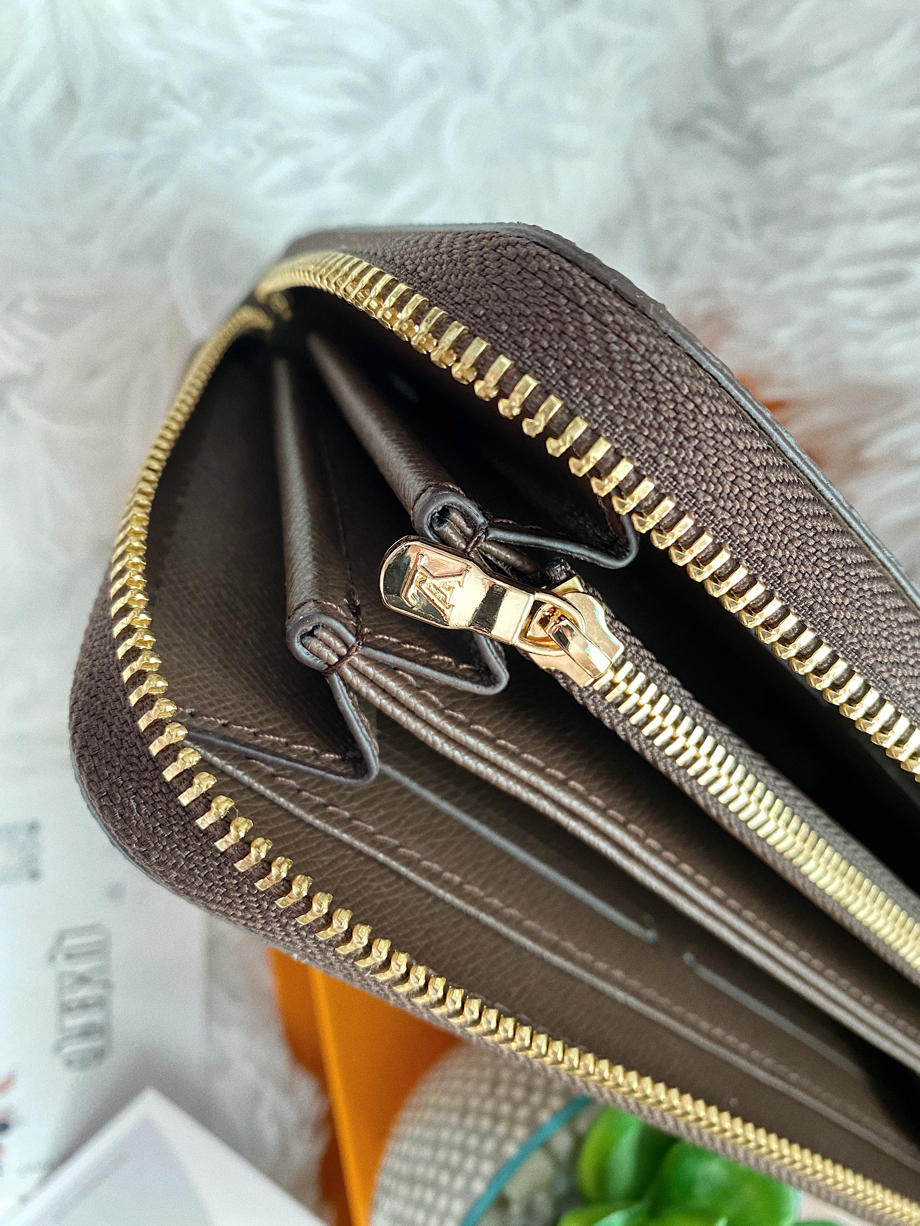 TOP Louis Vuitton LV Zippy Wallet Damier Ebene