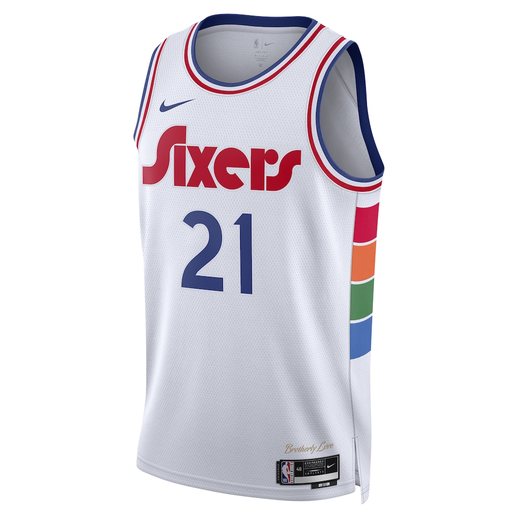 Unisex Philadelphia 76ers Joel Embiid  White 2024/25 Swingman Jersey - City Edition