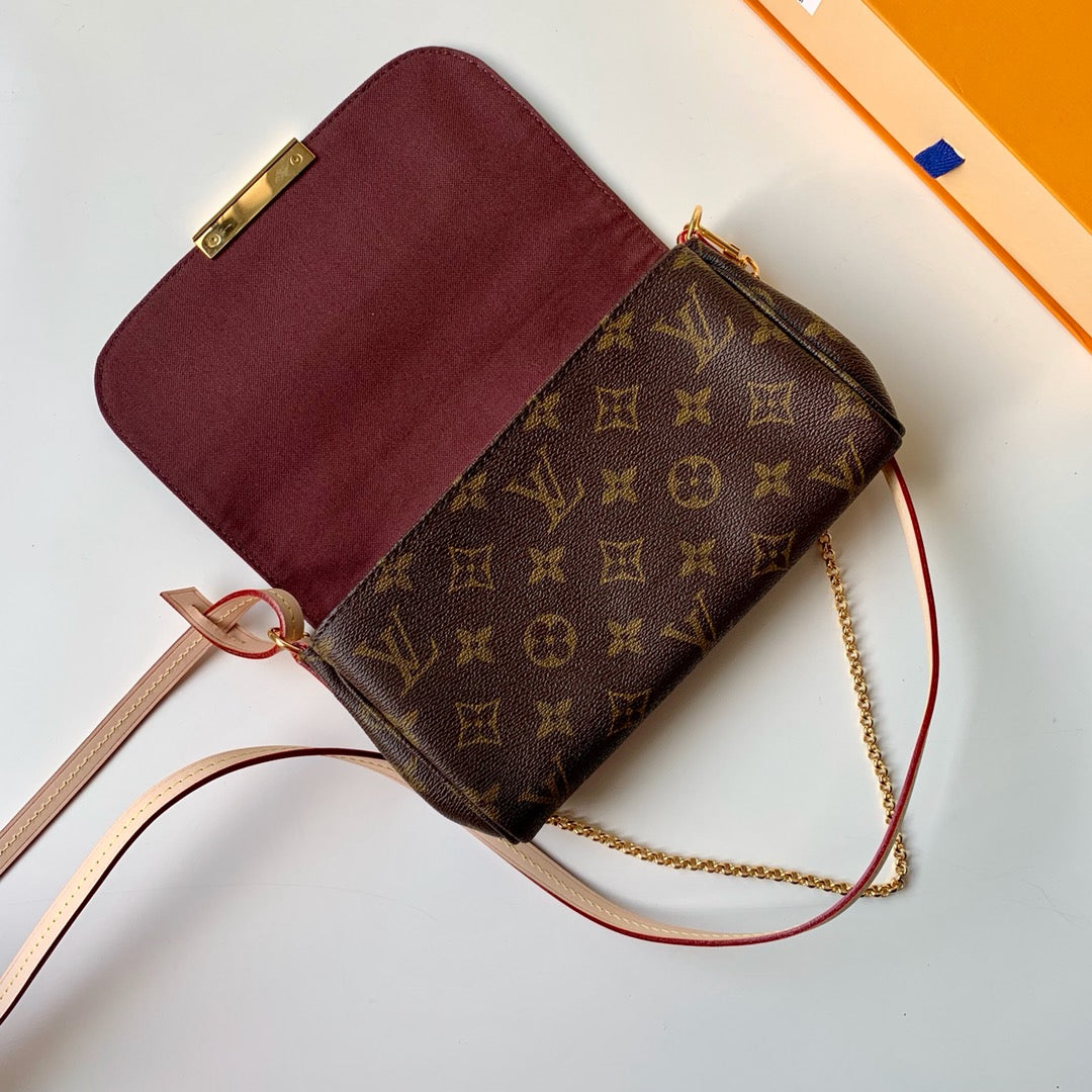 TOP Louis Vuitton LV  Favorite  Bag MM 24x15.5x4.5cm-Brown