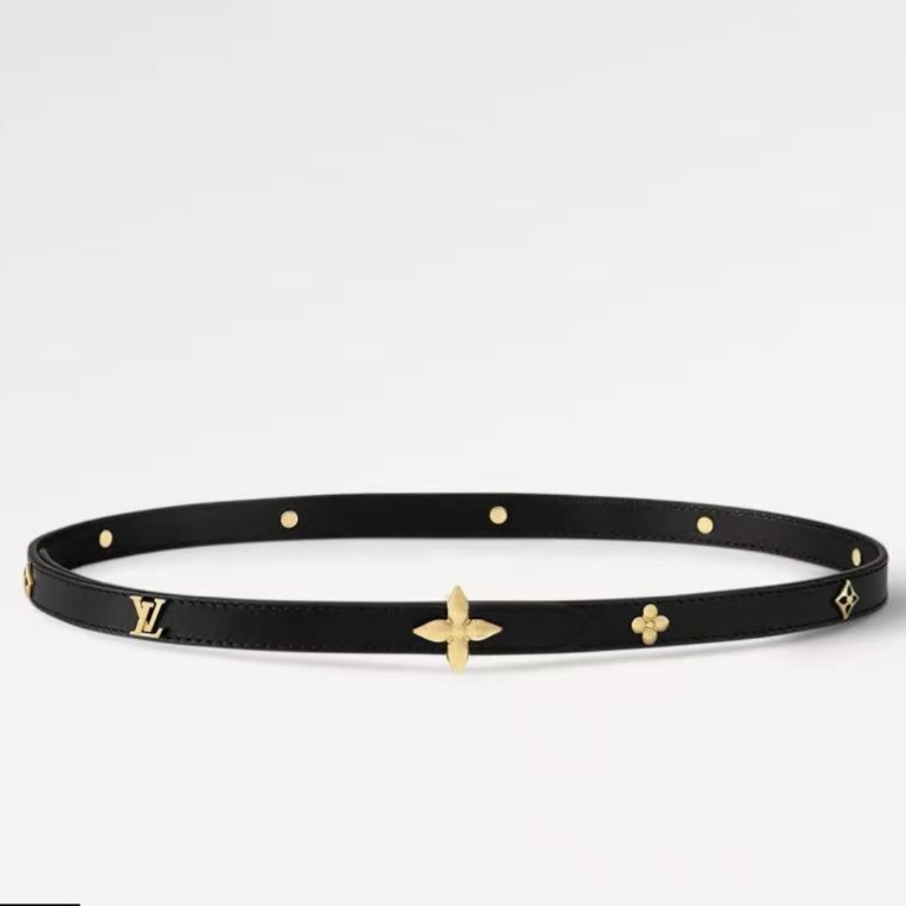 TOP Louis Vuitton LV Monogram Belt  2.5CM - Black