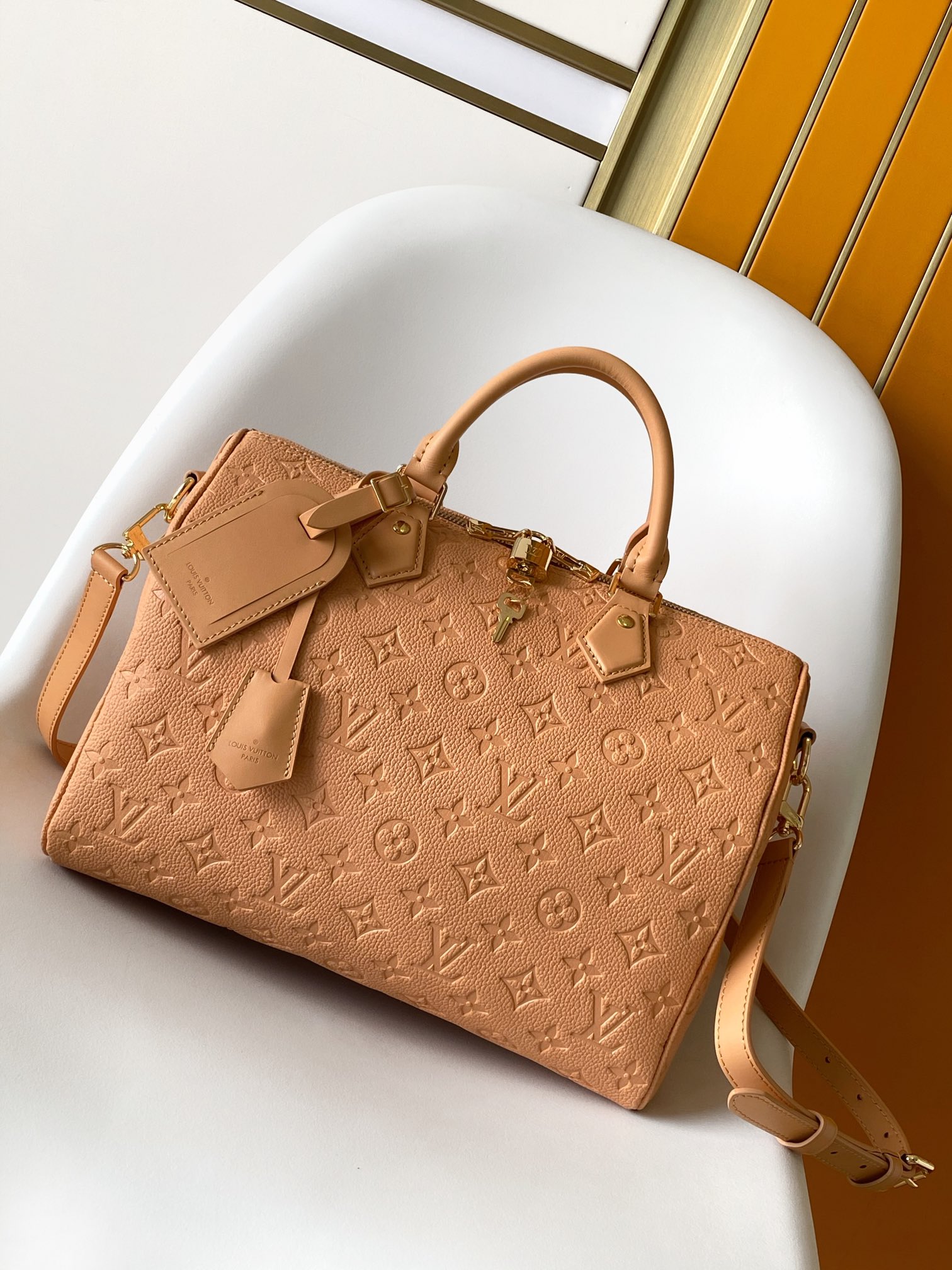TOP Louis Vuitton LV L*V Speedy Bags 30 Empreinte Leather 30*21*17 cm - 2 Colour