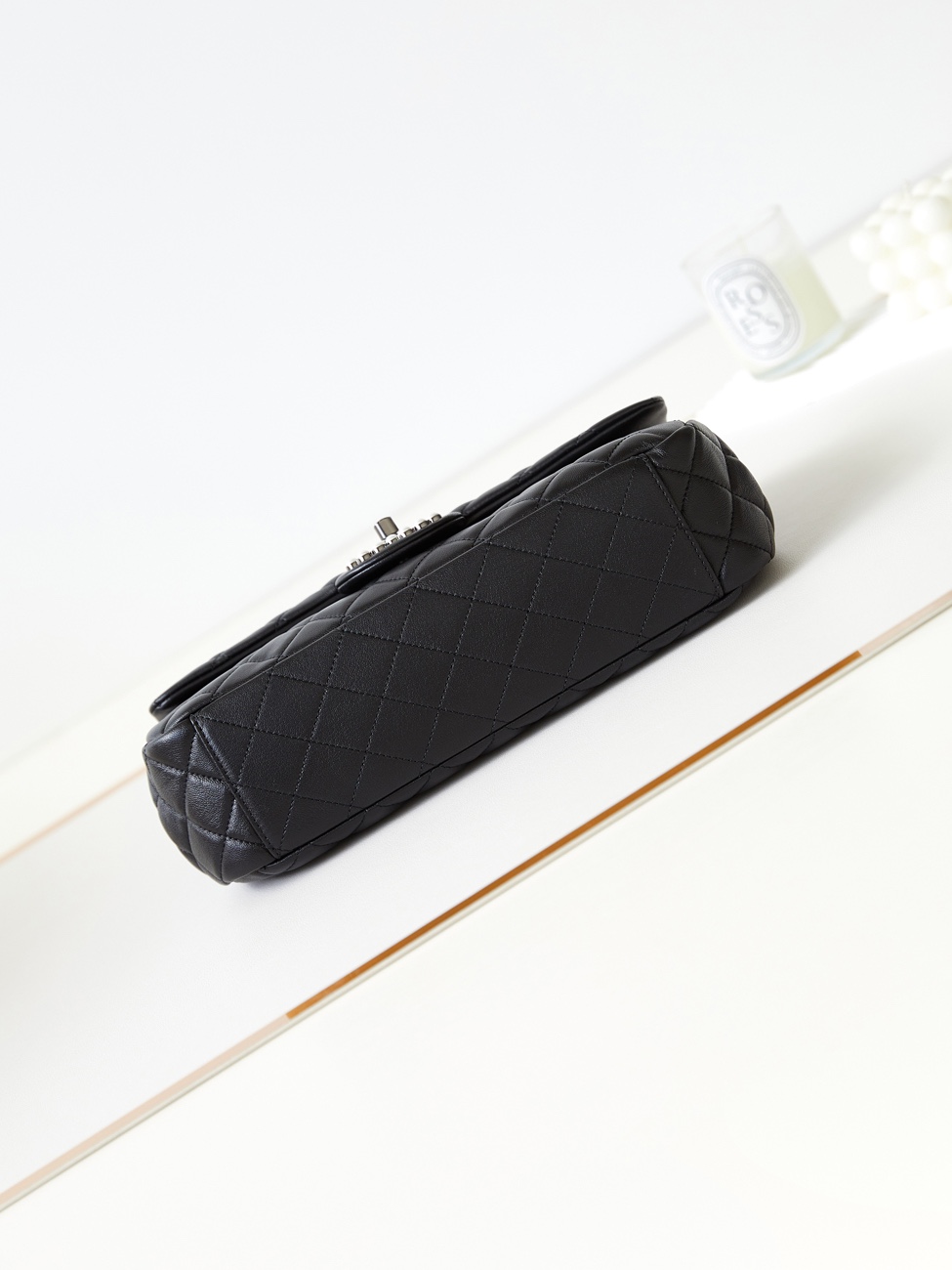 TOP CHANEL Pearl Chain Bag 19x29x9cm - Black