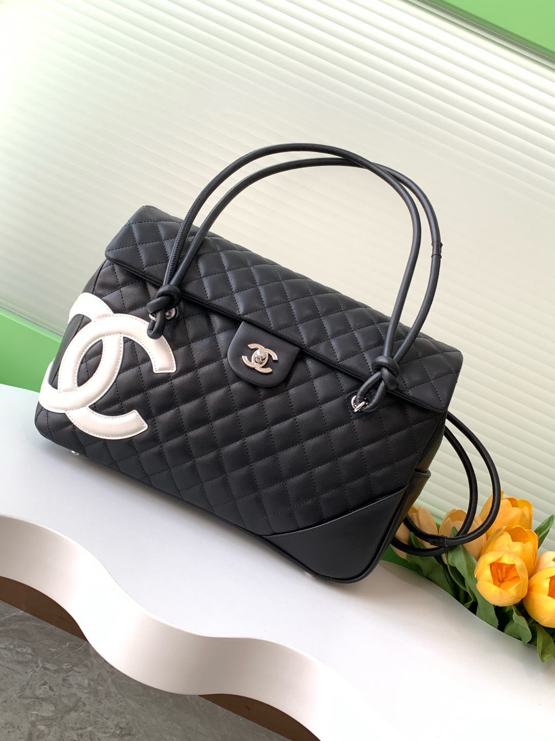 TOP CHANEL Cambon Flap Tote Bag Leather 24x33x11cm - 3 Color