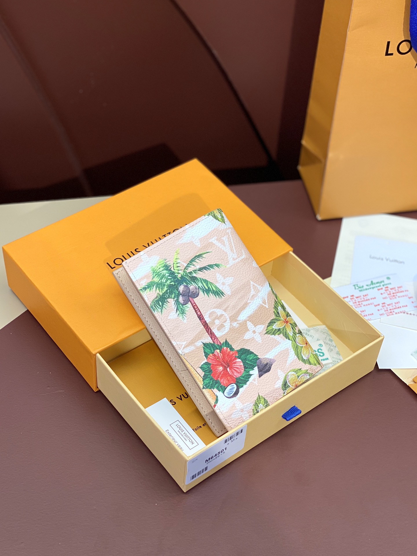 TOP Louis Vuitton LV Monogram Eclipse Card Bag Cowhide 10*14*2.5cm - Khaki