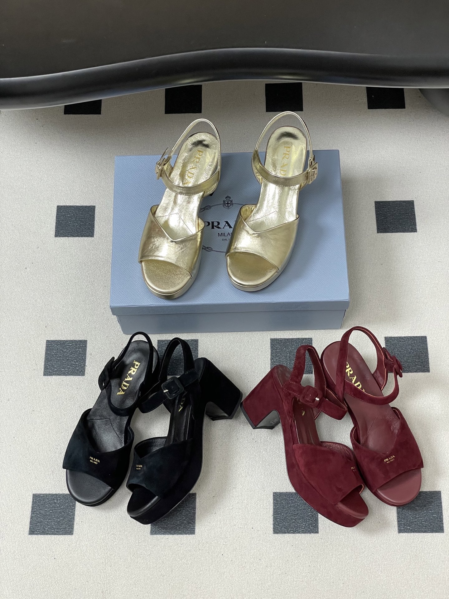 TOP PRADA 8cm High Heel Sandals - 3 Color