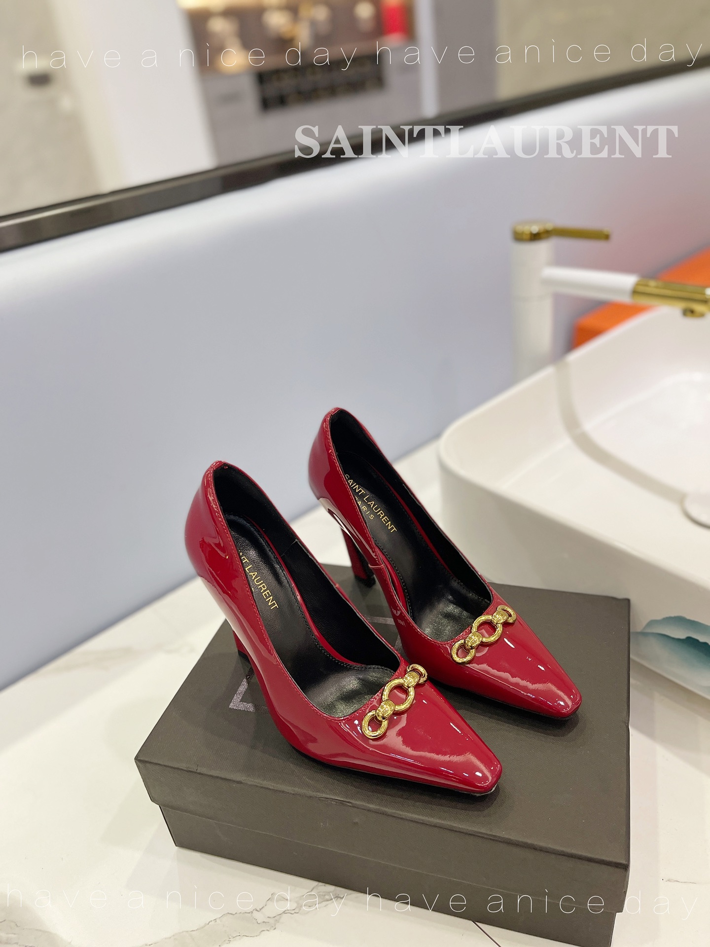 TOP Yves Saint Laurent YSL Leather High Heel Pumps- 5 Colours