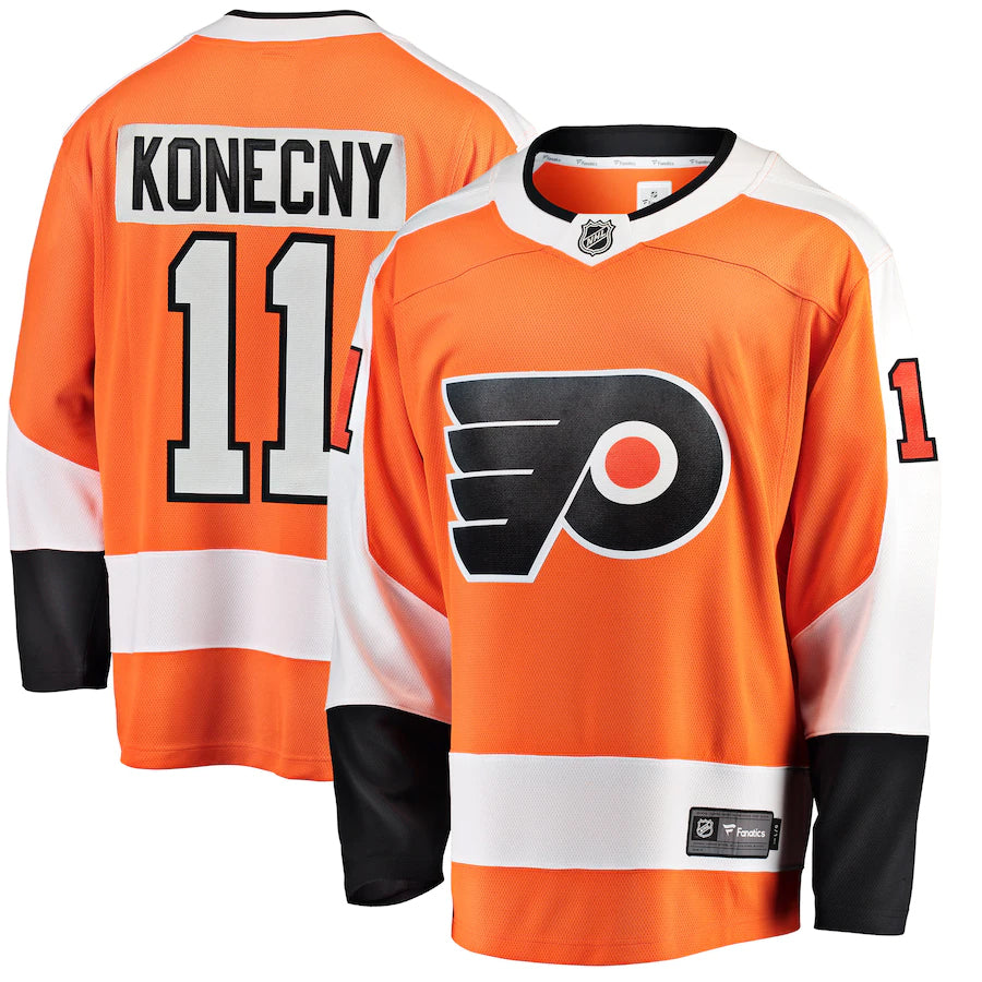 Travis Konecny Philadelphia Flyers NHL Fanatics Breakaway Home Jersey