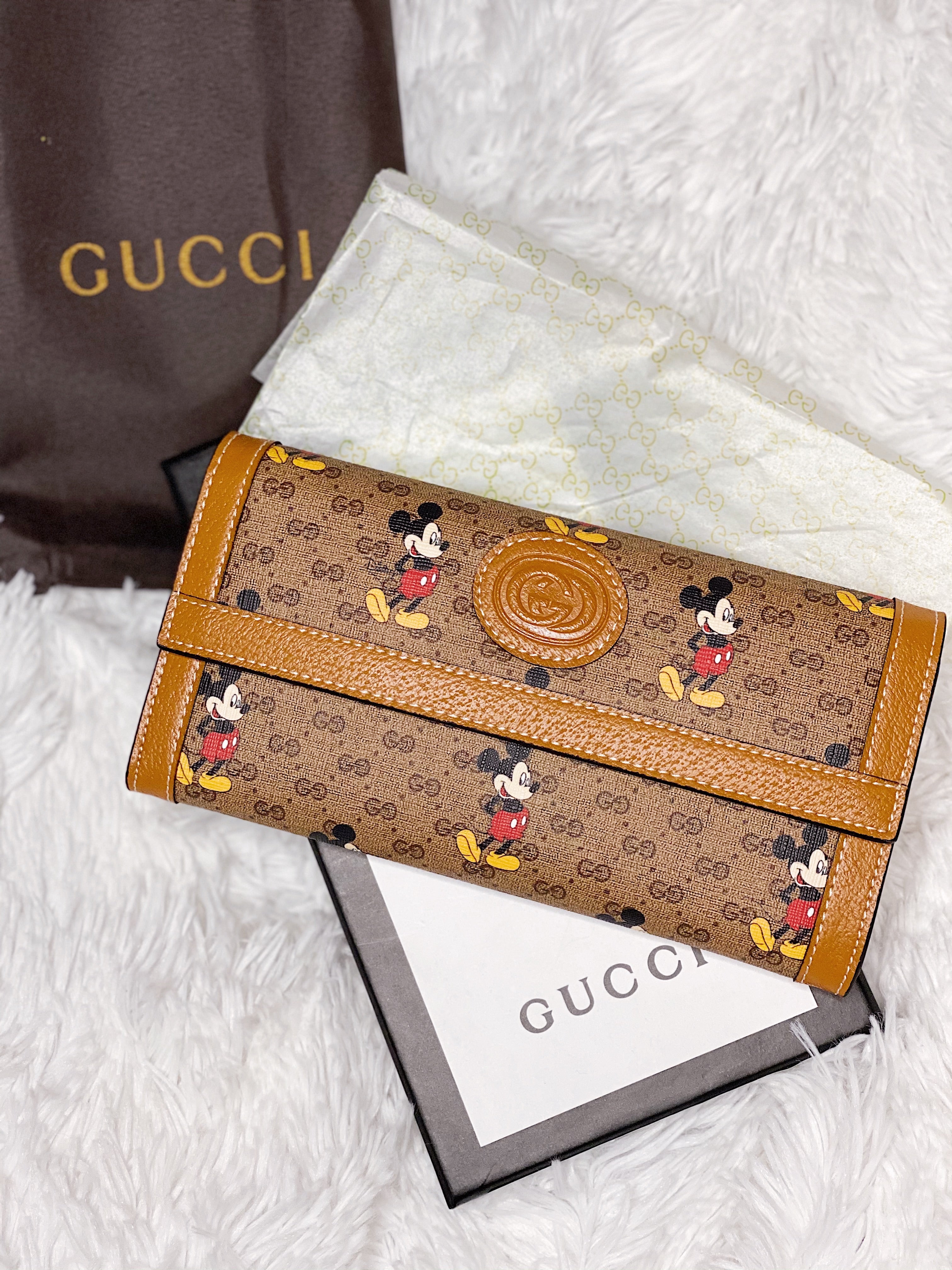 TOP GUCCI x Disney Continental Wallet