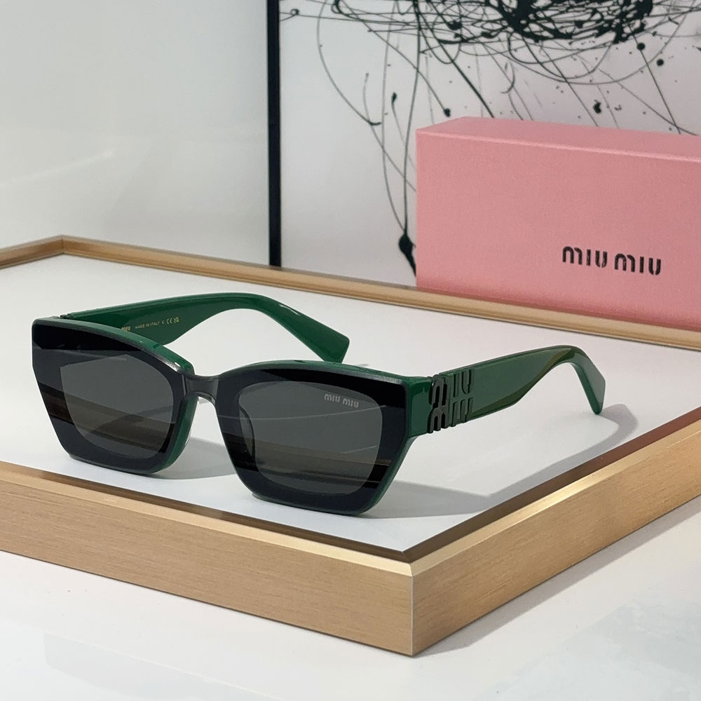 MIU MIU  The Hollow Logo of the Mirror leg Sunglasses Top quality （Replica）