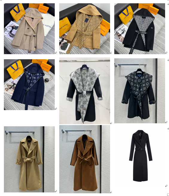 TOP Louis Vuitton LV Signature Double Face Wrap Coat 【99% Wool】 - Collection