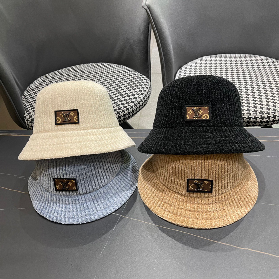 TOP Louis Vuitton LV Knitted Fisherman's Hat - 4 Colors