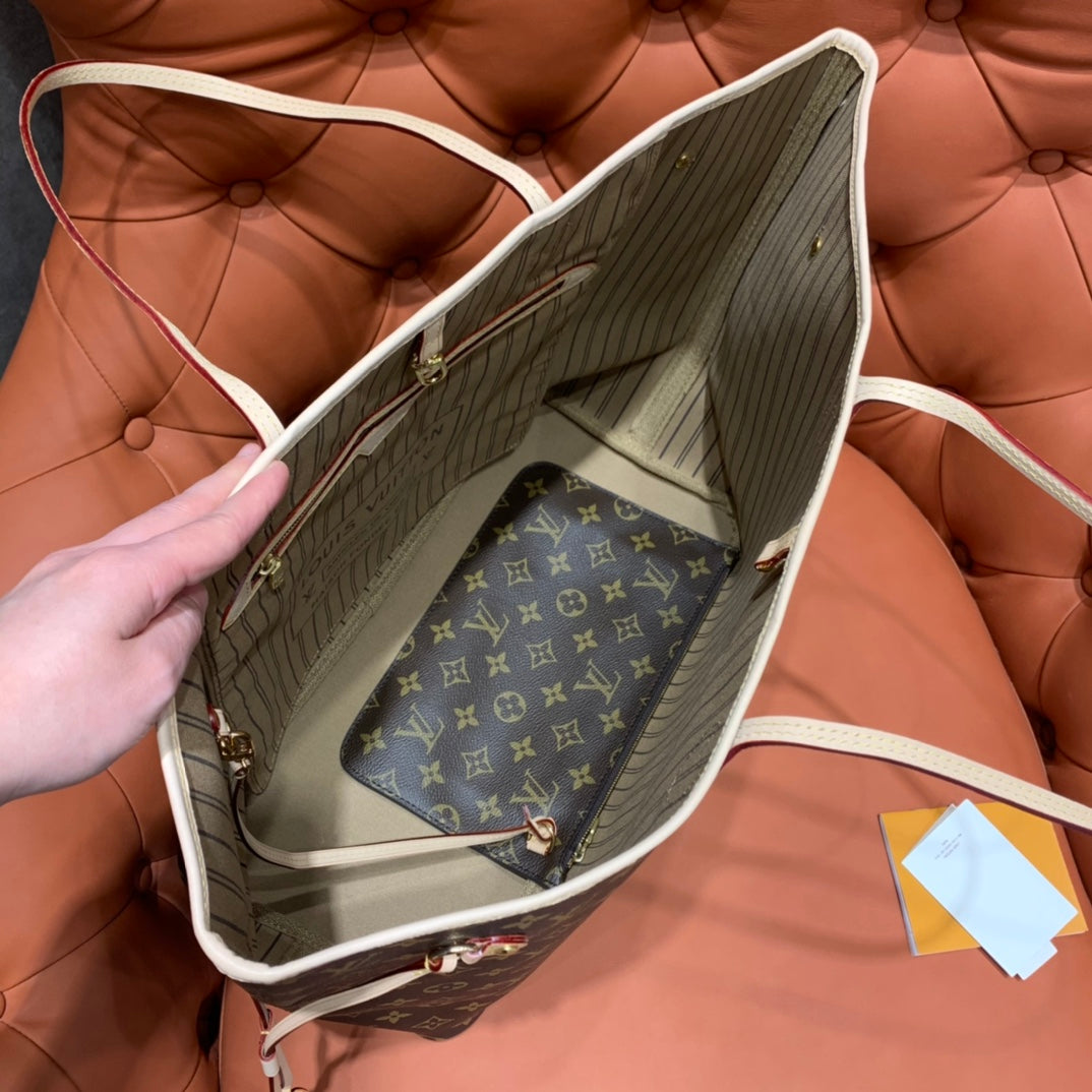 TOP Louis Vuitton LV  Neverfull GM Monogram Bag - Tan