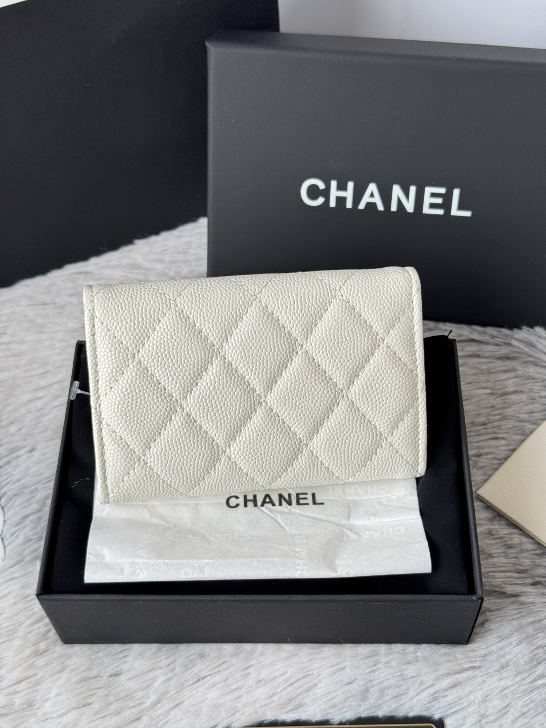 TOP CHANEL Card Holder with Star on Logo Calfskin 11x8.5x3cm - 7 Color