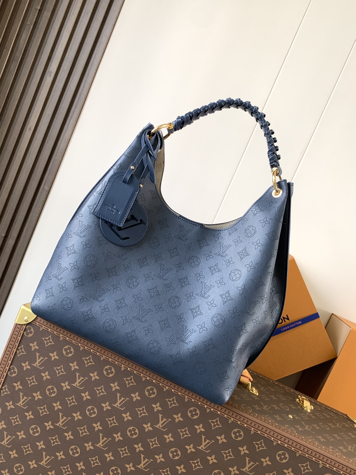 TOP Louis Vuitton LV Sac Carmel Bag 40x17x35cm - Dark Blue