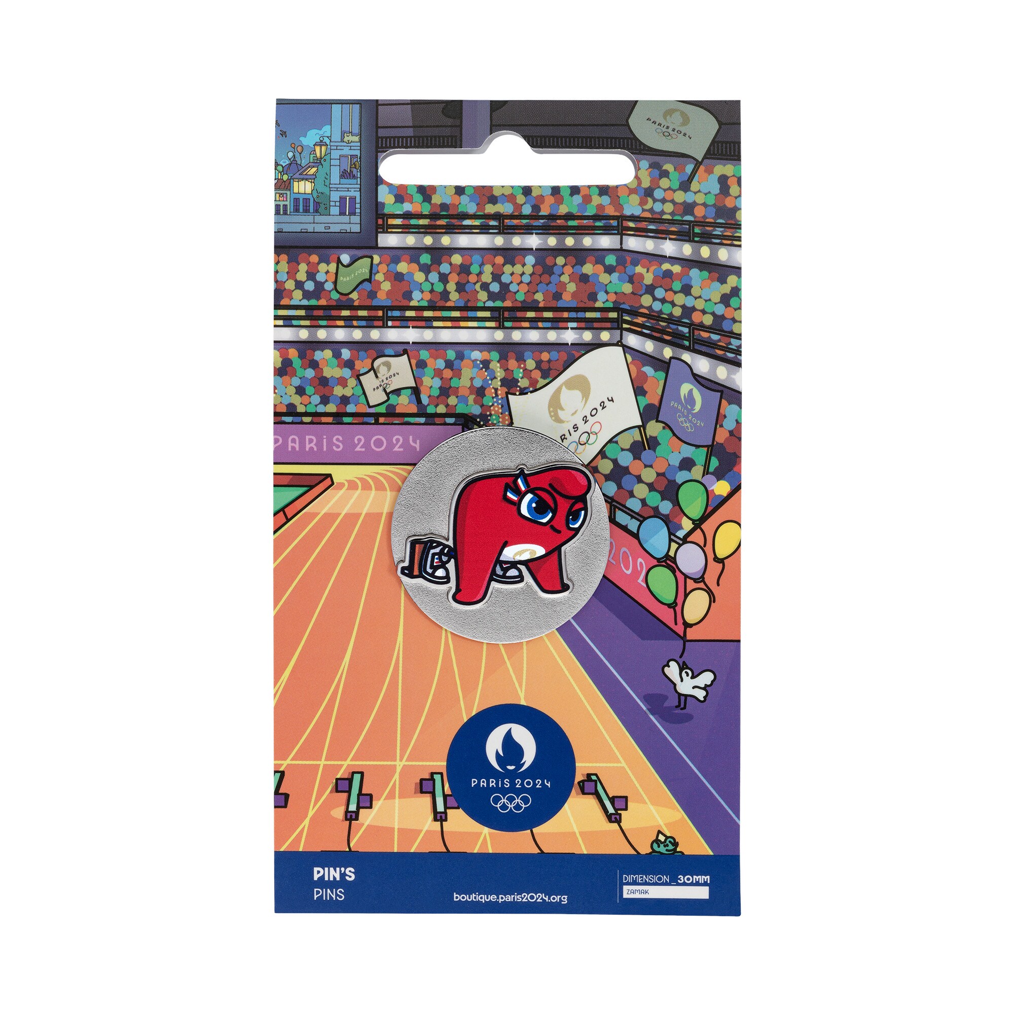 Paris 2024 Olympics Race Mascot Pin Badge