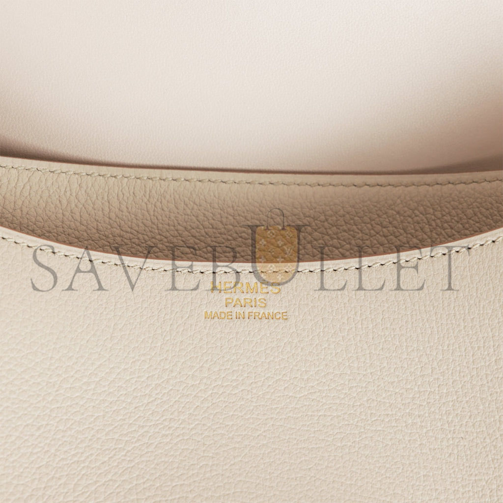 HERMES MASTER CONSTANCE 24 GRIS PERLE EVERCOLOR ROSE GOLD HARDWARE 39830448537694 (24cm)