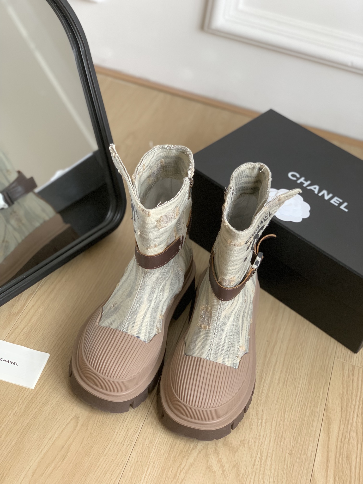 TOP CHANEL Canvas Boots - 3 Colors