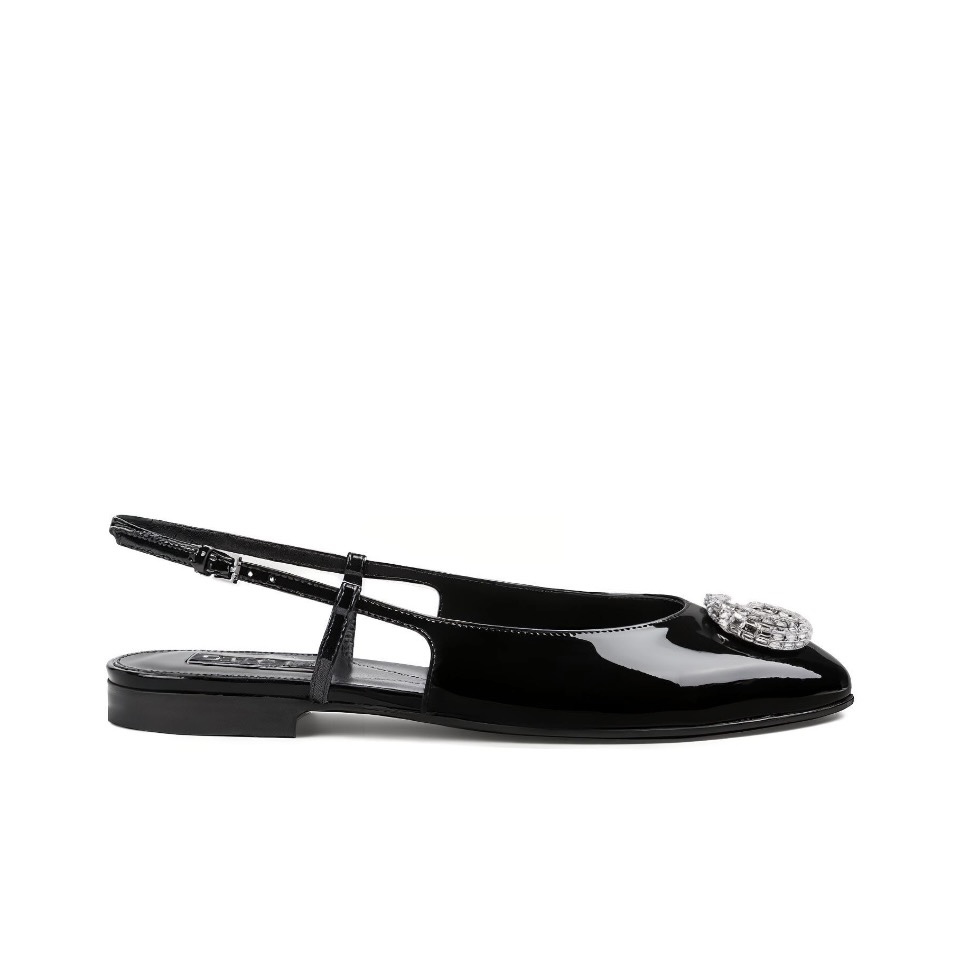 Gucci Leather Flats  Slide Sandal (Replica)