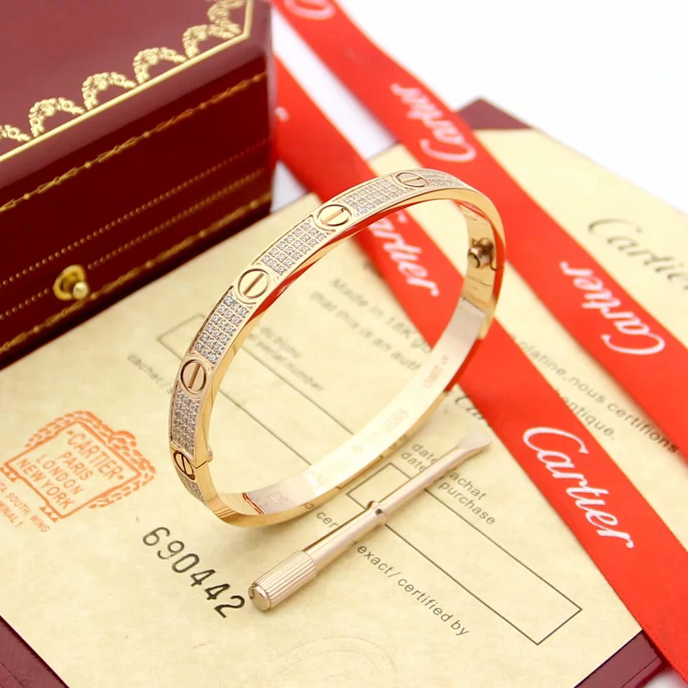 TOP Cartier Love Bracelet w Small Stones