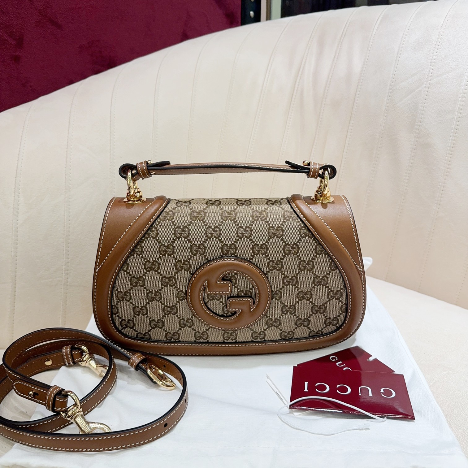 TOP GUCCI Blondie Leather Bag 26.5x16.5x8.5cm/32x17x10 cm - 5 Colors - GHW
