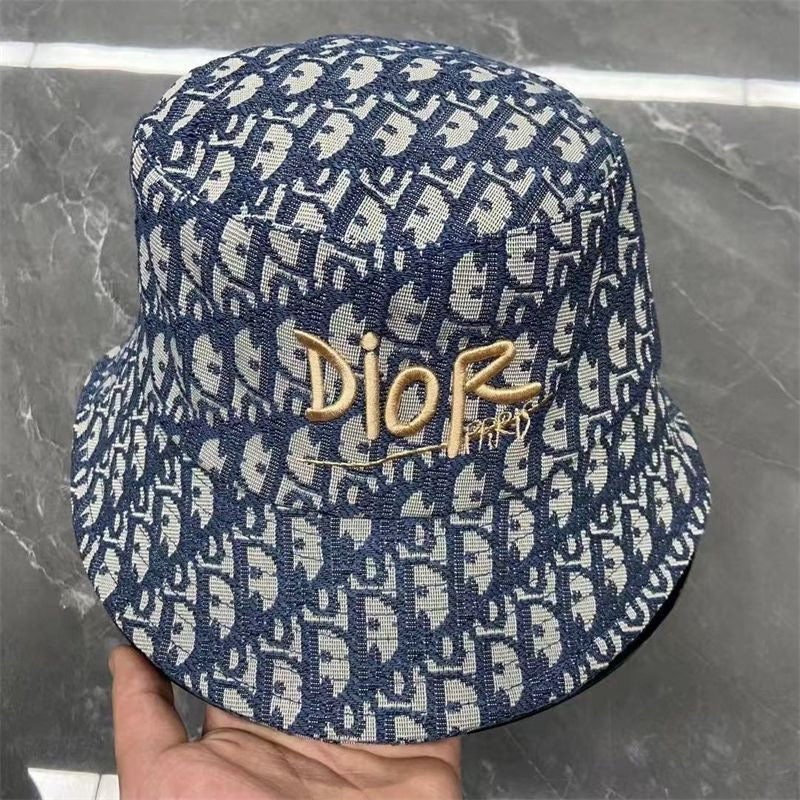 AAACAT Vintage Letter Jacquard Bucket Hat Women Embroidery Logo Wide Brim Fisherman Hat Outdoor Sun Protection Cap