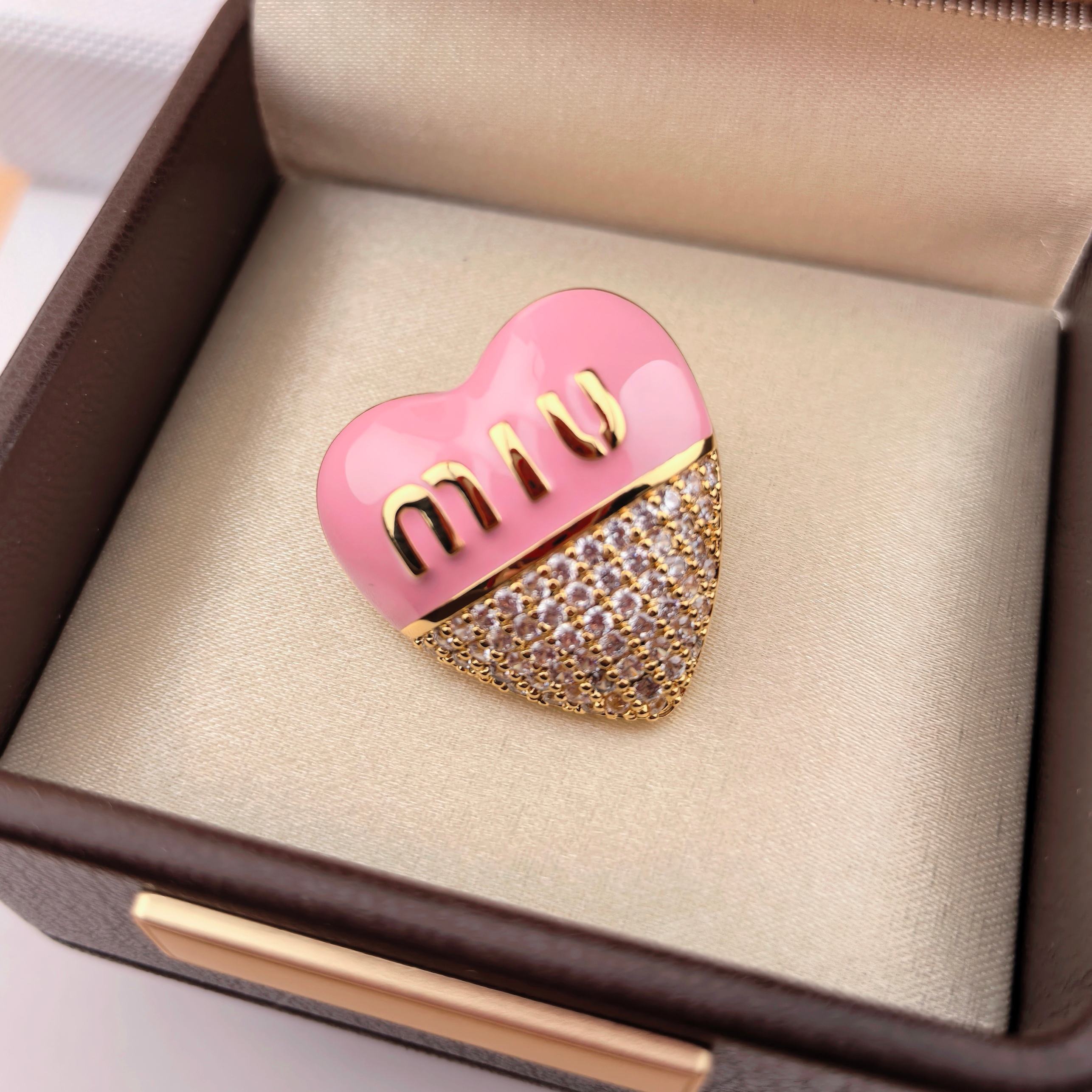 TOP Miu Miu Earrings - Pink and Gold