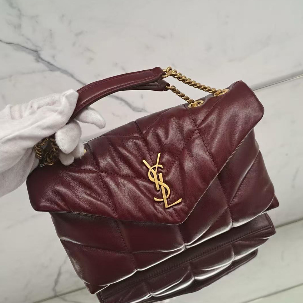 Saint Laurent PUFFER medium in shiny leather（10A Mirror Version）