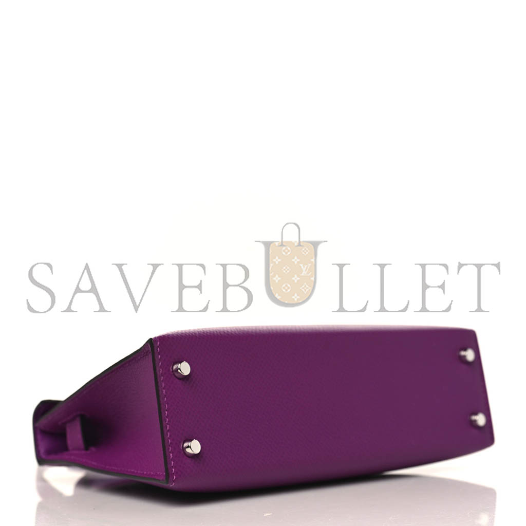 HERMÈS EPSOM MINI KELLY SELLIER 20 ANEMONE (19*12*5.5cm)