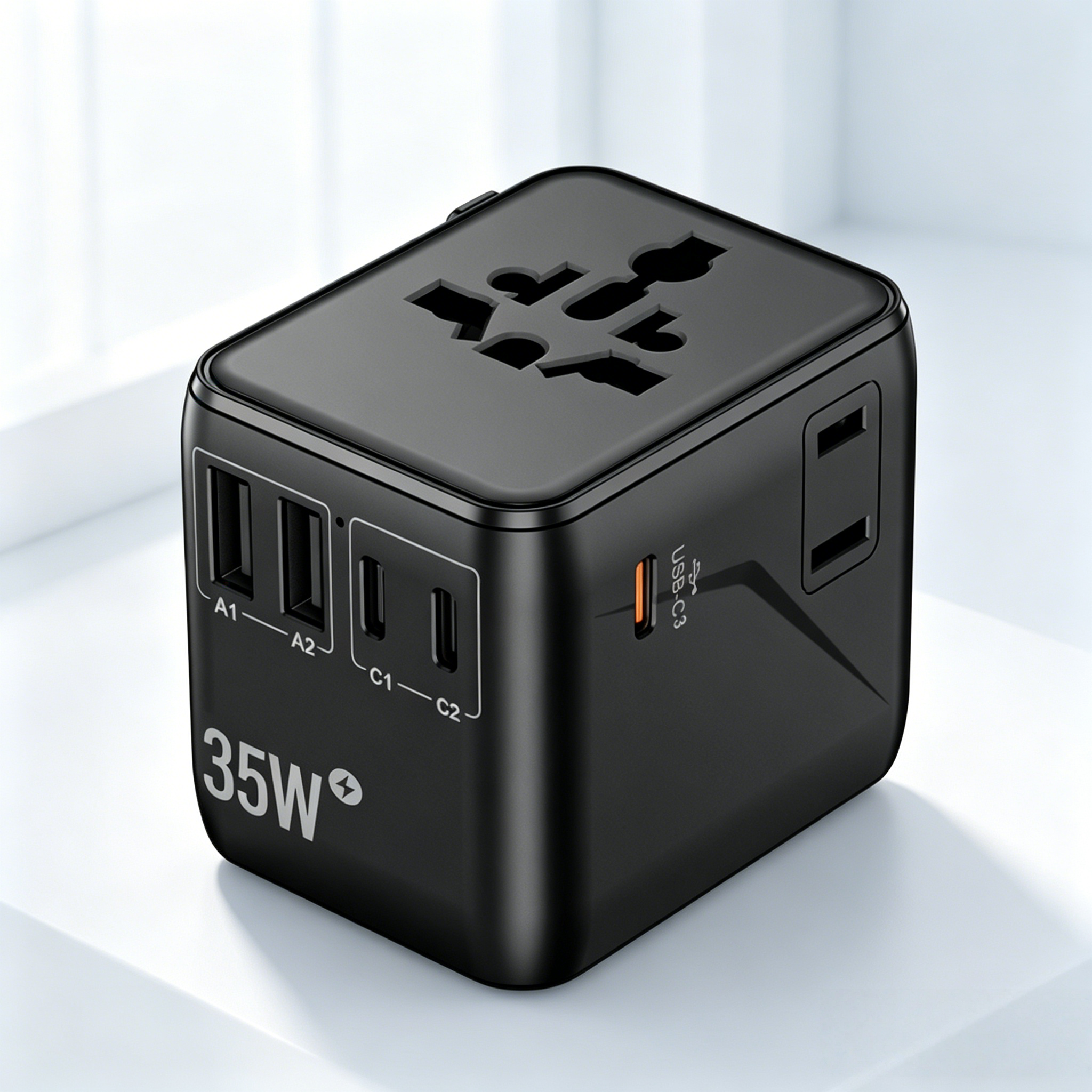 Charger 35w Multi Plug Travel Adapter International Universal Travel Adapter with Usb and Type C Worldwide Charger