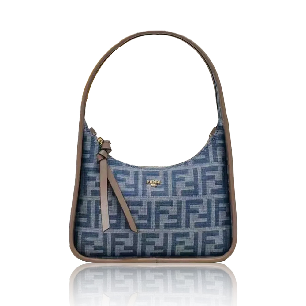 Fendi Fendessence Light blue FF denim fabric bag (Replica)